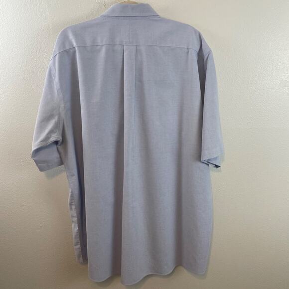 L.L. Bean Blue Wrinkle Resistant Button-Down Shirt Size XXL (18 Tall) - Picture 8 of 10